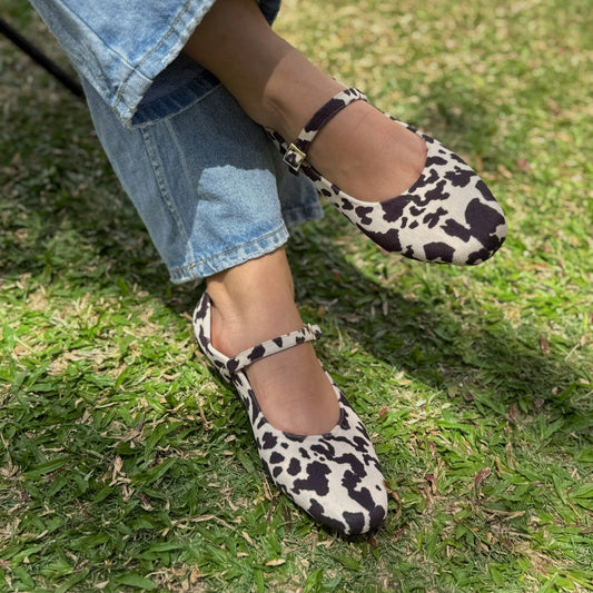 Ref. 596 Baletas cow print