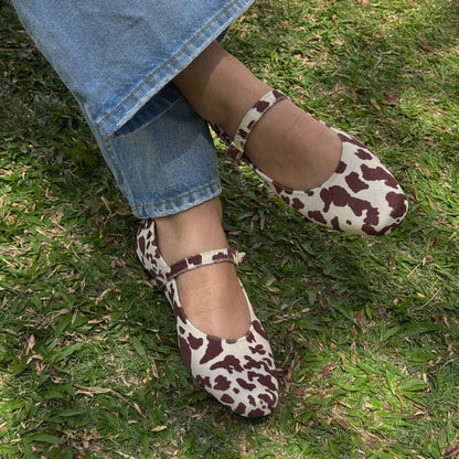 Ref. 596 Baletas cow print